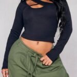 Suéter sexy mujer manga larga | Corte halter moderno