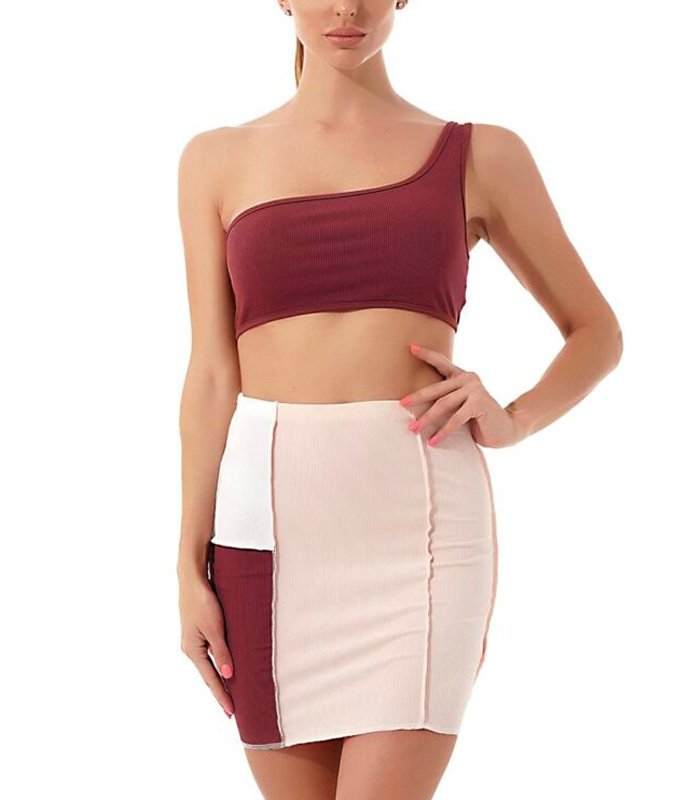 01_juego_de_falda_crop Conjunto falda mujer 2 piezas verano | Top corto a juego - Image 1