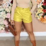 Shorts de cuero mujer cintura alta | Casual y favorecedores