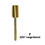 Punta de Carburo Dorada 3/32" Large Barrel – F (Fina)