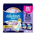 Always Maxi toallas sanitarias nocturnas con alas Size 5 66 unidades