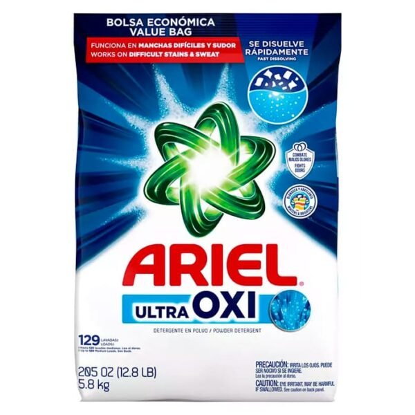 Ariel Ultra Oxi detergente en polvo original 129 lavadas