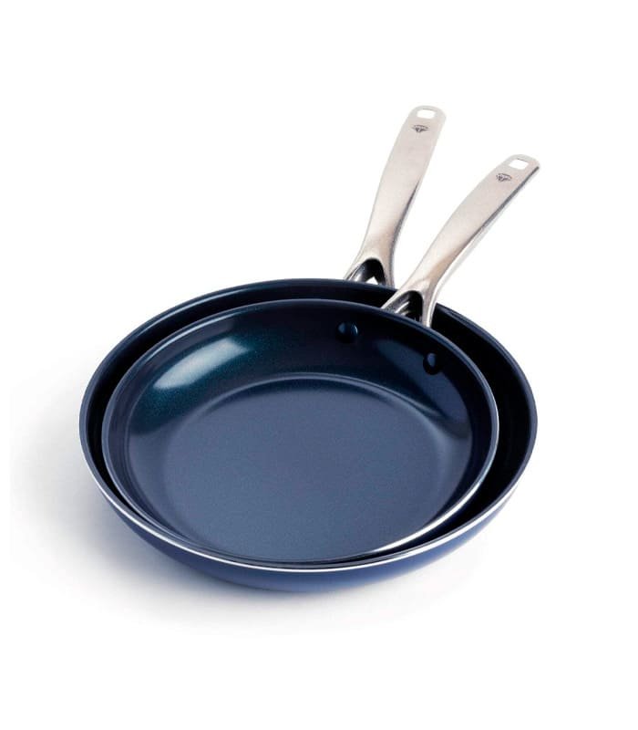 blue diamond juego de sartenes antiadherentes de ceramica 2 piezas