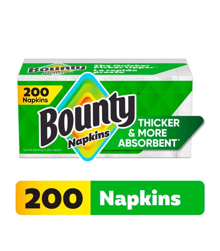 Servilletas Bounty paquete de 200 unidades blancas ultra absorbentes