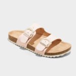 Sandalias infantiles Cat & Jack Drew rosadas con hebillas de perlas