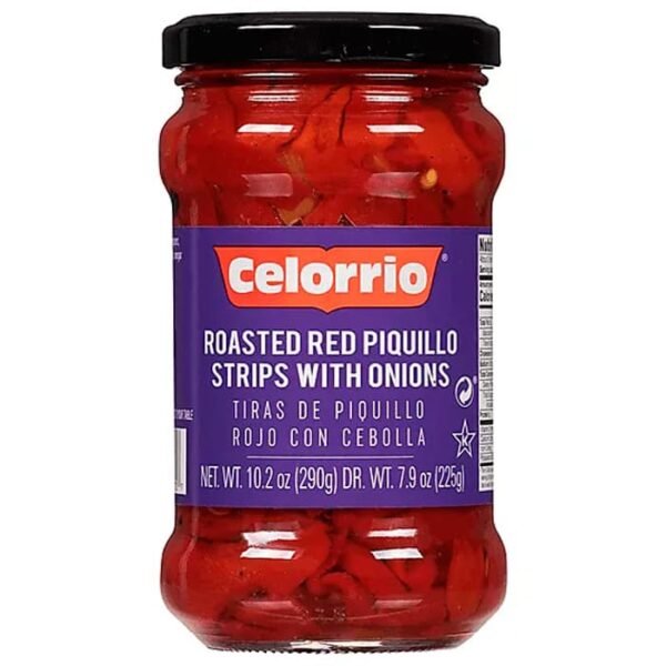 pimientos piquillo asados en tiras Celorrio frasco 10.2 oz