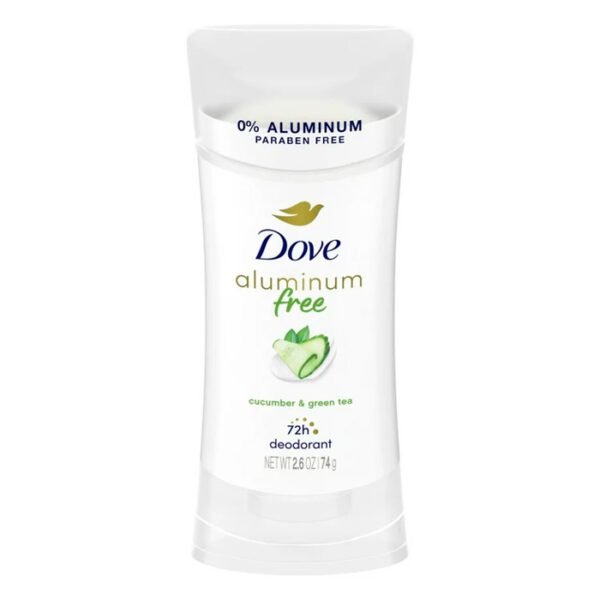 Desodorante Dove sin aluminio pepino y té verde 2.6 oz