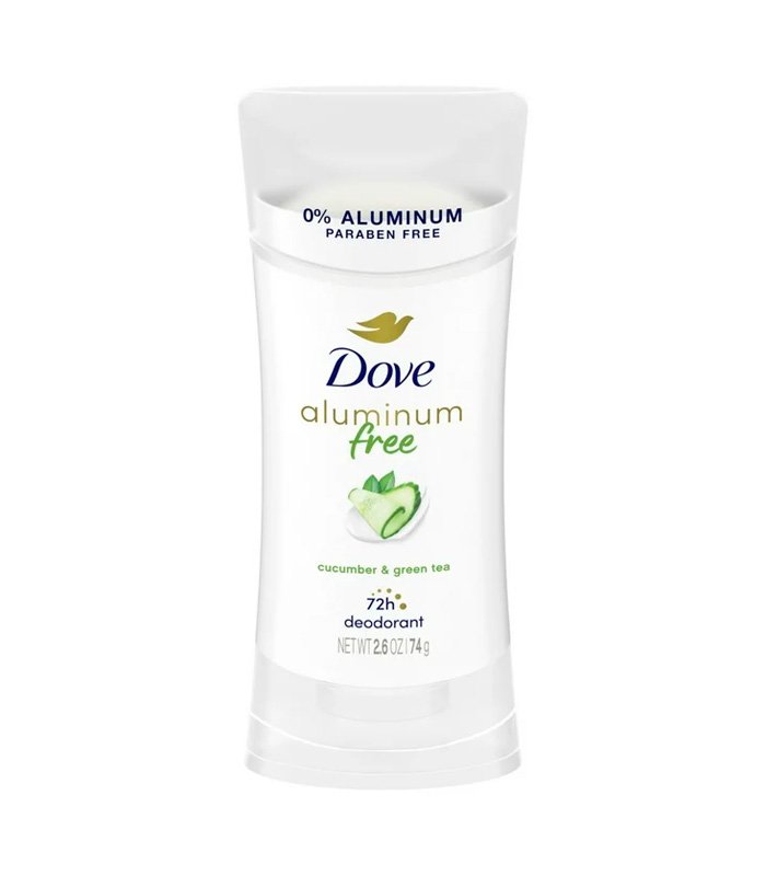 Desodorante Dove sin aluminio pepino y té verde 2.6 oz