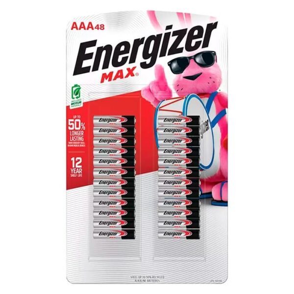 baterías AAA Energizer MAX 48 pack alcalinas