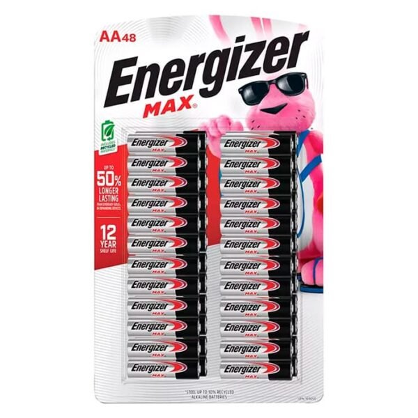 baterías AA Energizer MAX 48 pack alcalinas