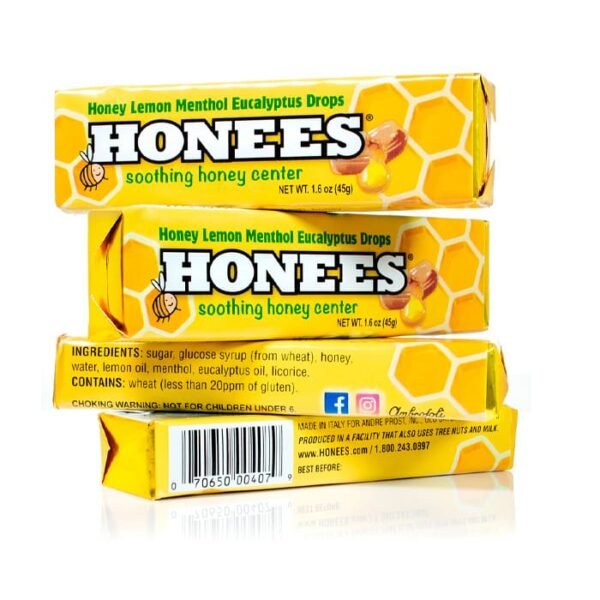 Caramelos Honees de miel limón mentol y eucalipto
