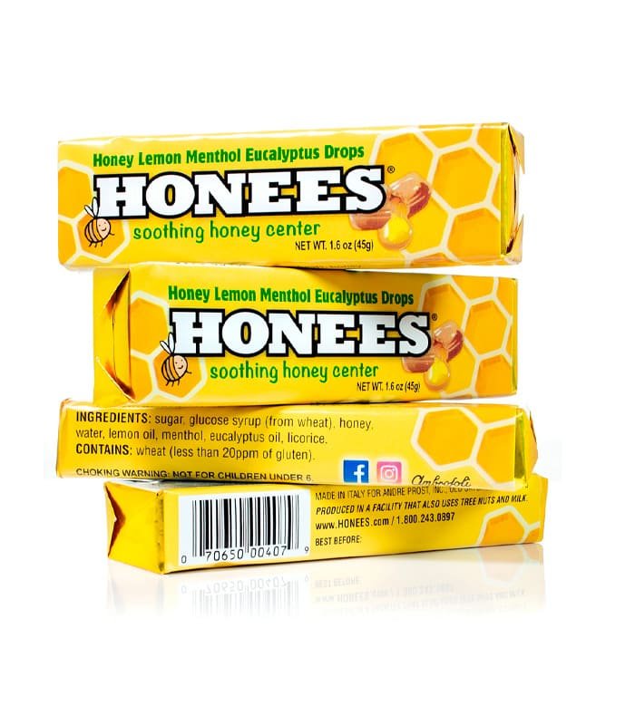 Caramelos Honees de miel limón mentol y eucalipto