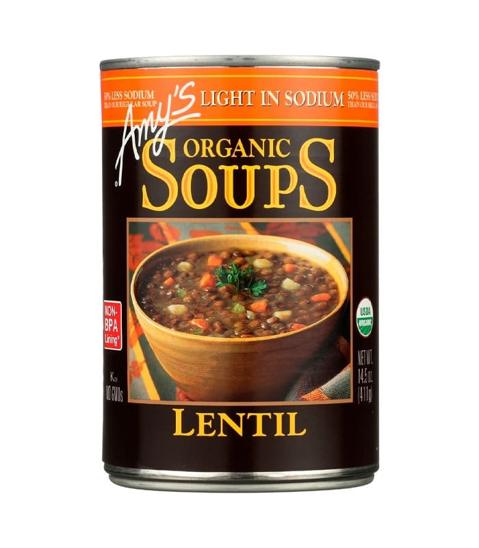 Sopa orgánica de lentejas y verduras Amy’s baja en sodio 14.5 oz