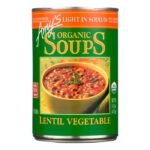 Sopa orgánica de lentejas y verduras Amy’s baja en sodio 14.5 fl oz