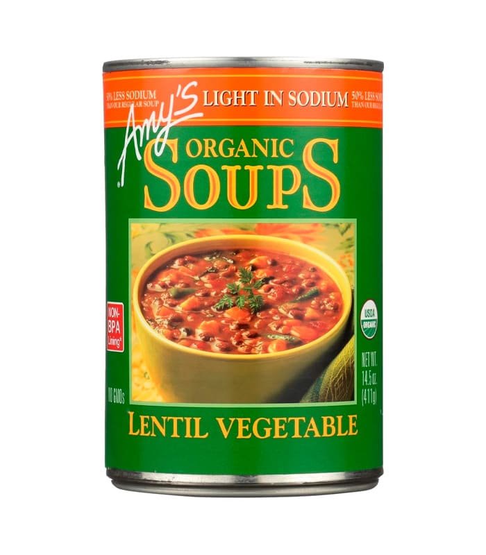 Sopa orgánica de lentejas y verduras Amy’s baja en sodio 14.5 fl oz