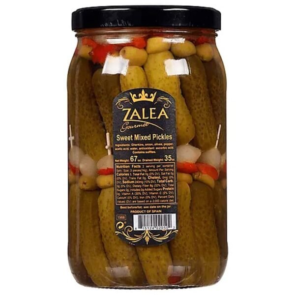 pickles mix dulce Zalea Gourmet encurtidos frasco 67 oz