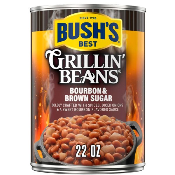 Frijoles horneados Bush’s bourbon y azúcar morena 22 oz lata