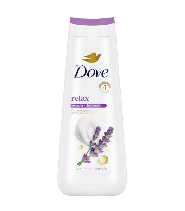 Gel de baño Dove Relax lavanda y manzanilla 23 oz