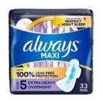 Always Maxi Toallas Sanitarias Nocturnas con Alas Size 5 Extra Absorbentes 33 uni
