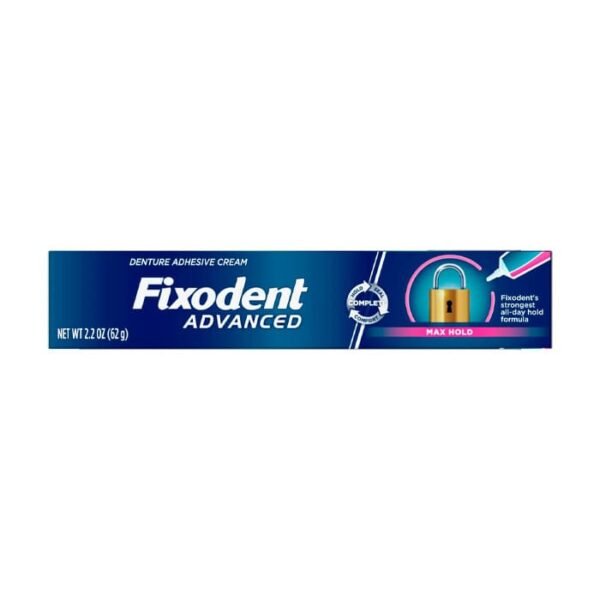 Fixodent adhesivo para dentaduras Advanced Max Hold 62 g
