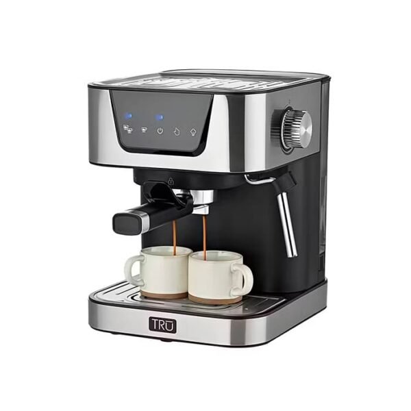 Cafetera espresso TRU con vaporizador de leche