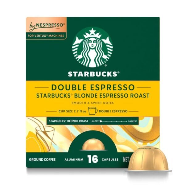 Cápsulas Starbucks Blonde Espresso Roast Nespresso Vertuo 16 cápsulas