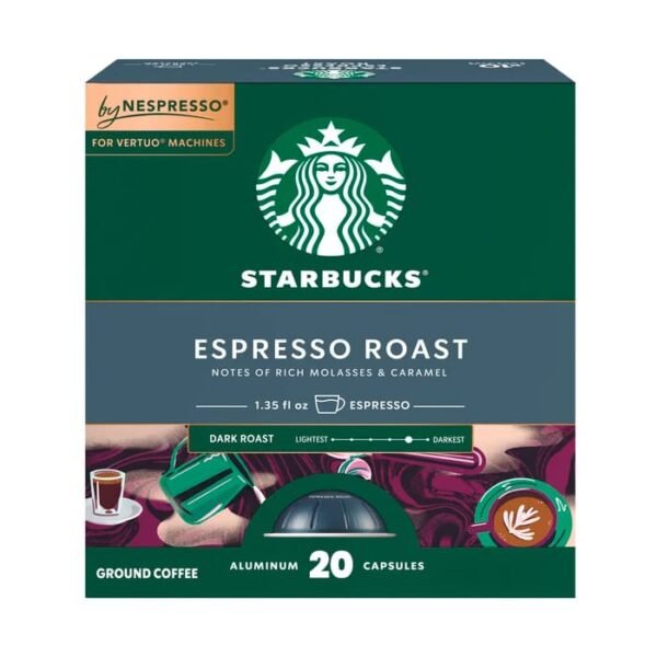 Cápsulas Starbucks Espresso Dark Roast Vertuo 20 cápsulas
