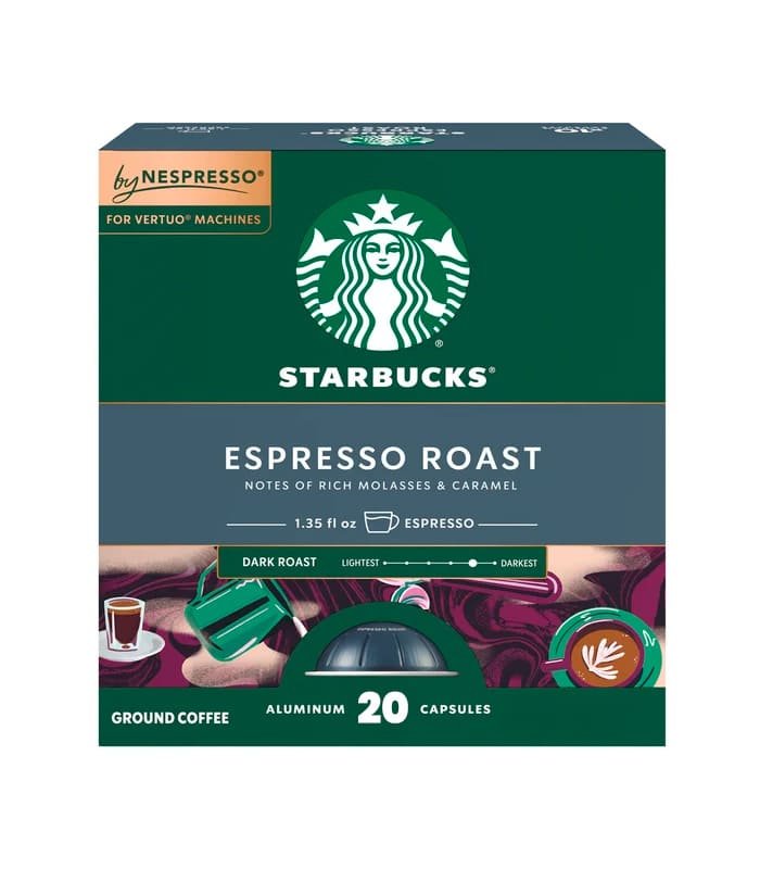Cápsulas Starbucks Espresso Dark Roast Vertuo 20 cápsulas