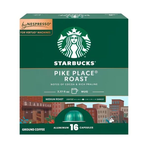 Cápsulas Starbucks Pike Place Roast Nespresso Vertuo 16 cápsulas