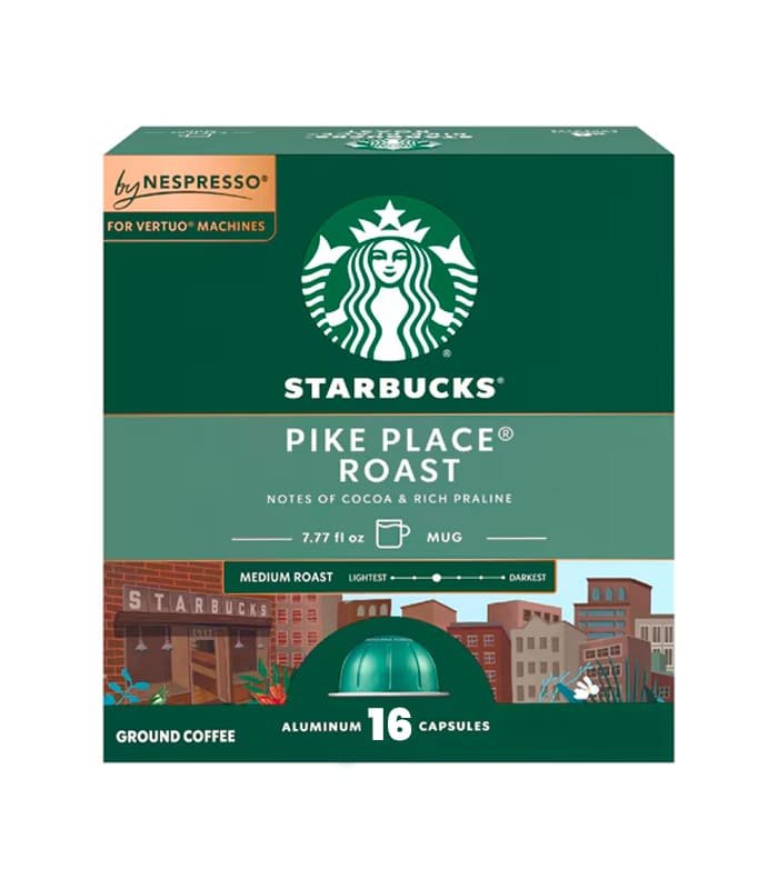 Cápsulas Starbucks Pike Place Roast Nespresso Vertuo 16 cápsulas