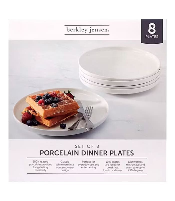 plato porcelana blanco 10.5 pulgadas