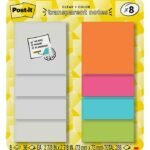 Notas Adhesivas Transparentes Post-it de 3"x 3" (Paquete de 8)