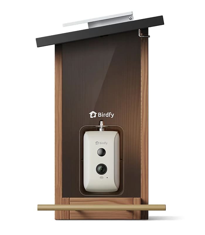 comedero de pajaros Comedero de Pájaros Birdfy Smart Ebony con Cámara y Panel Solar - Image 1