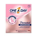 Multivitamínico prenatal avanzado One A Day con colina, DHA, ácido fólico y hierro, 90 + 90 uni
