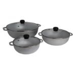 Juego de caldero de aluminio fundido Imusa, 3 uni