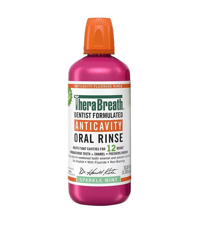 enjuage bucal thera breath Enjuague bucal con flúor anticaries TheraBreath, 1L - Image 1
