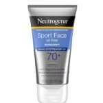 Protector solar facial Neutrogena Sport Face SPF 70+ sin aceite, 2.5 oz