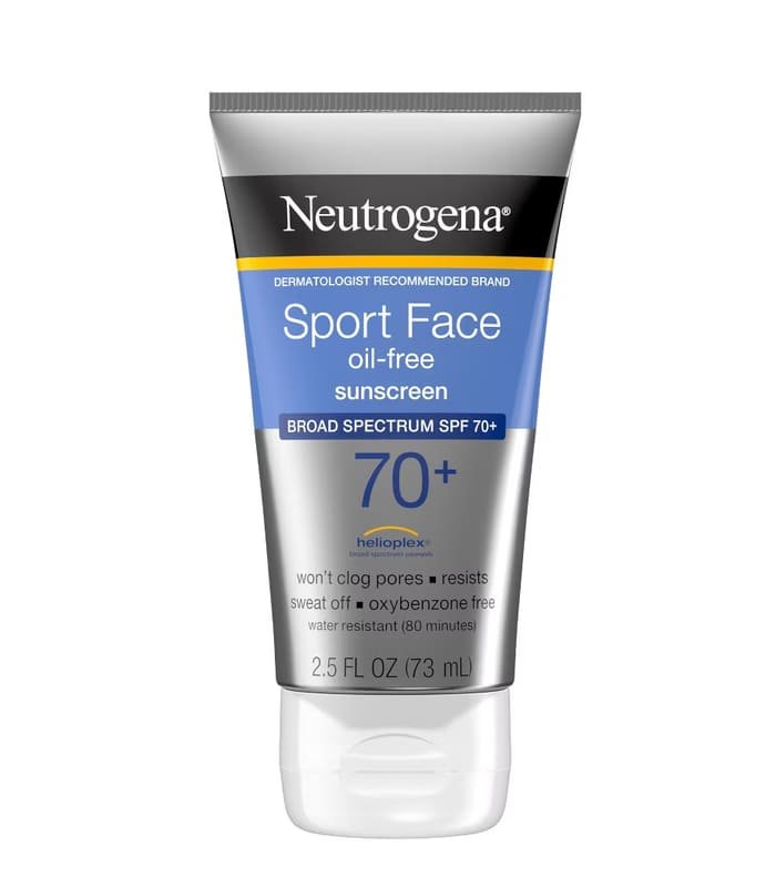 neutrogena Protector solar facial Neutrogena Sport Face SPF 70+ sin aceite, 2.5 oz - Image 1