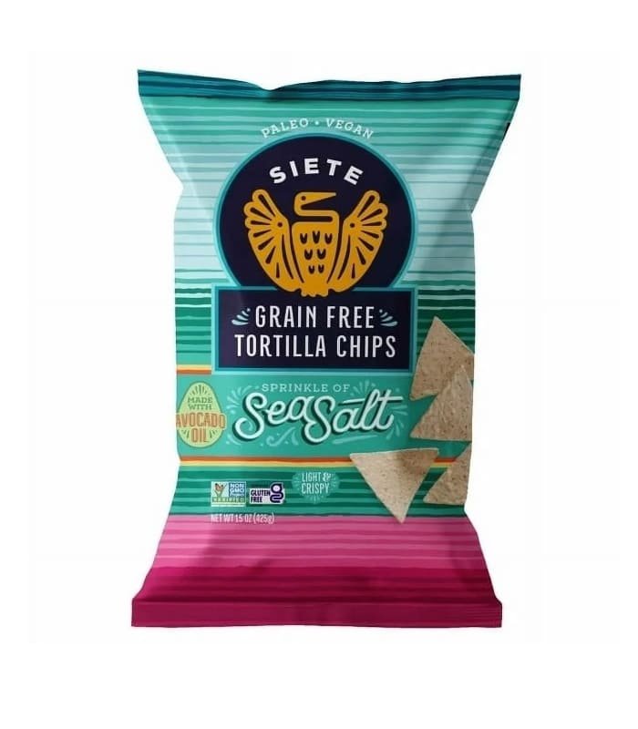 sea salt Tortilla chips sin granos Siete, 1 oz - Image 1