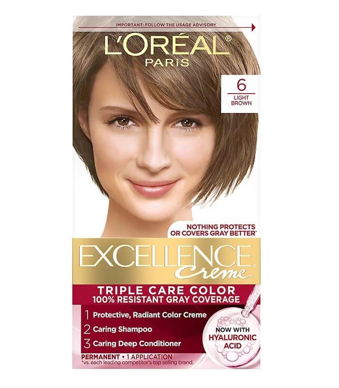 tinte de pelo loreal Tinte para el cabello L'Oreal Paris Excellence, Marrón Claro1.69 oz - Image 1