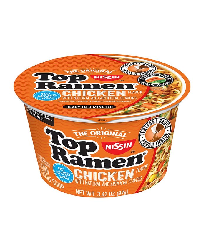 Top Ramen Nissin Foods USA Top Ramen Bowl sabor pollo, 3.42 oz - Imagen 1