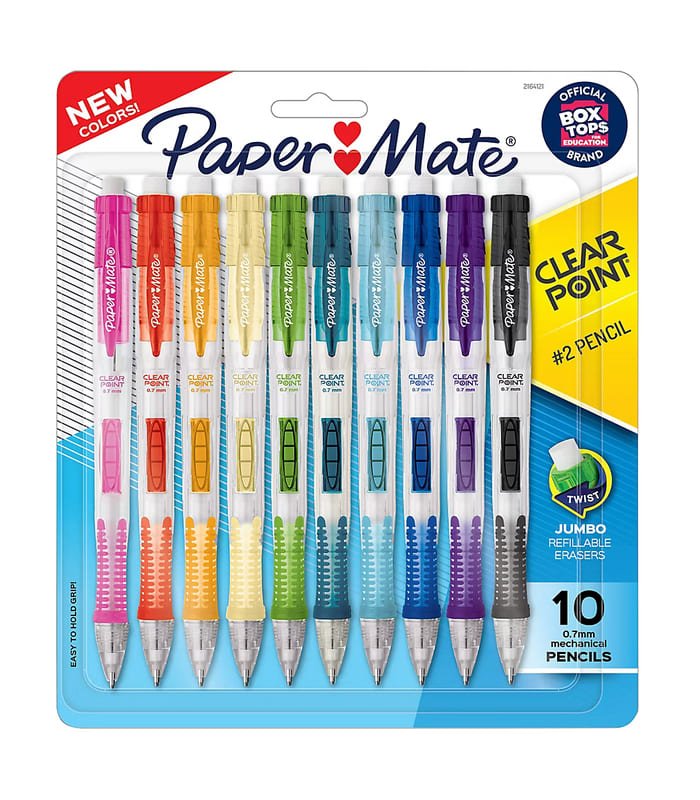 portaminas paper mate Portaminas Paper Mate Clearpoint, (0,7 mm), colores de cuerpo variados, 10 uni - Image 1
