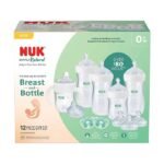 Set de regalo de 12 piezas de biberones NUK Simply Natural con SafeTemp