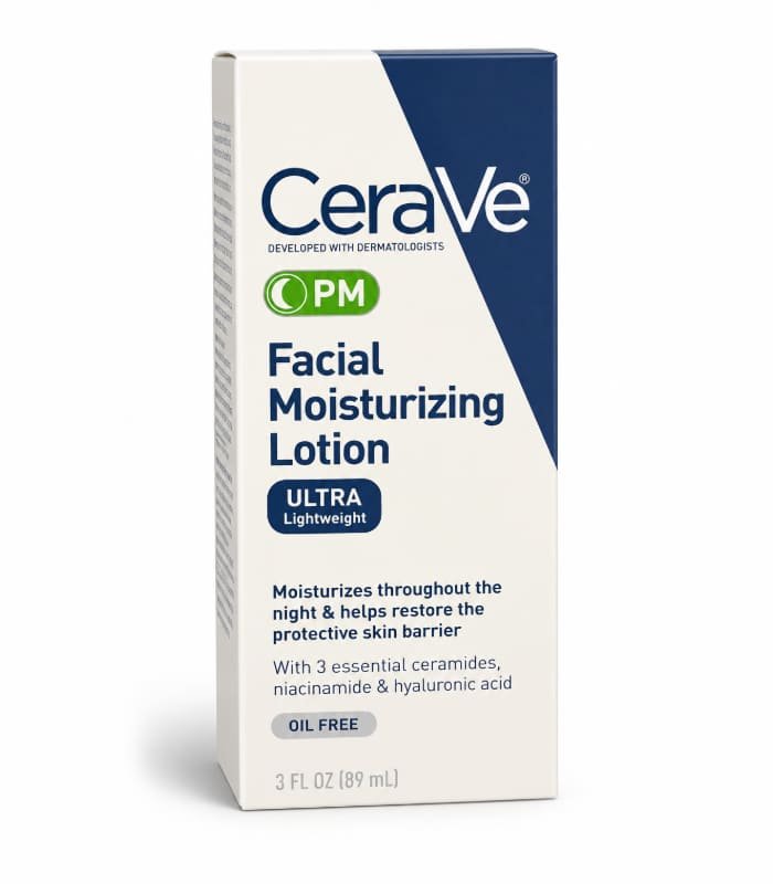 CERAVE PM Loción de hidratación facial nocturna CeraVe, 3 oz - Imagen 1