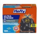Bolsas de basura Hefty Ultra Strong con cierre de cordón de 13 gal, 100 uni