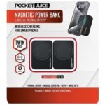 Baterías externas magnéticas Pocket Juice de 5000 mAh, 2 uni