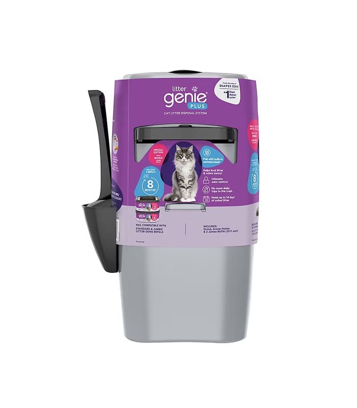 litter genie Sistema de eliminación de arena para gatos Litter Genie con contenedor y 2 recambios - Imagen 1