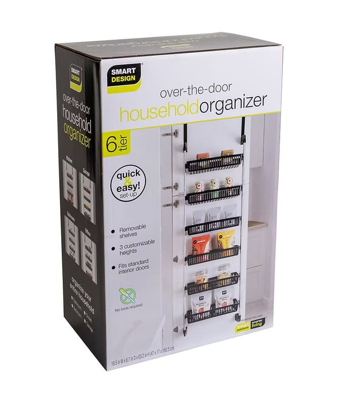 organizador 6 cestas 1 Organizador para el hogar Smart Design de 6 niveles para colgar en la puerta - Imagen 1