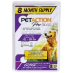 Tratamiento tópico Pet Action Pro contra pulgas y garrapatas para perros grandes (45-88 libras), 8 dosis