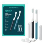 Cepillos de dientes eléctricos sónicos quip, con 4 cabezales de repuesto, 2 uni